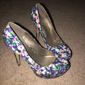 floral high heels